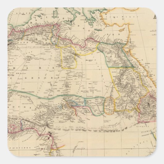 Afrika 10 vierkante sticker (Voorkant)