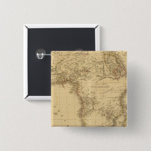 Afrika 11 vierkante button 5,1 cm (Voorkant /achterkant)