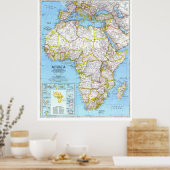 "Afrika: 1990/heute - Details lierte Landkarte ... Poster (Keuken)