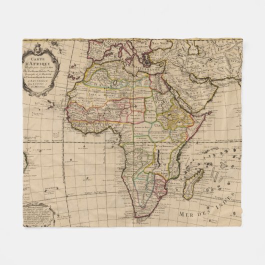 Afrika 19 fleece deken (Voorkant (Horizontaal))