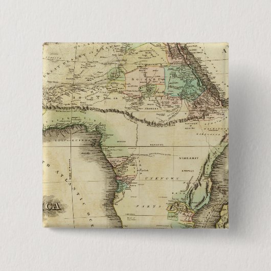 Afrika 25 vierkante button 5,1 cm (Voorkant)