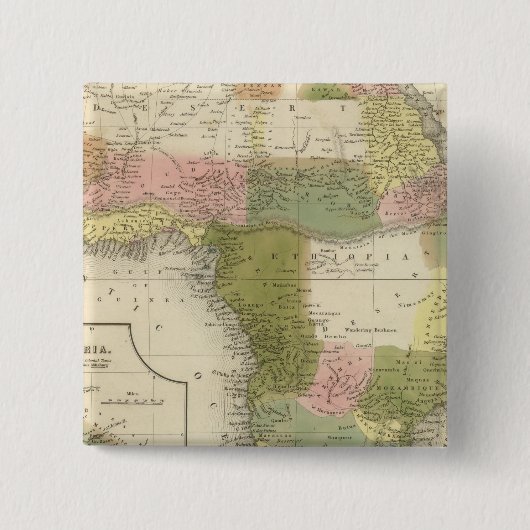 Afrika 25 vierkante button 5,1 cm (Voorkant)