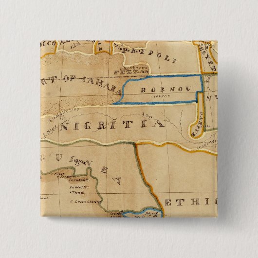 Afrika 26 vierkante button 5,1 cm (Voorkant)