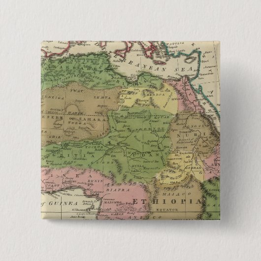 Afrika 2 vierkante button 5,1 cm (Voorkant)