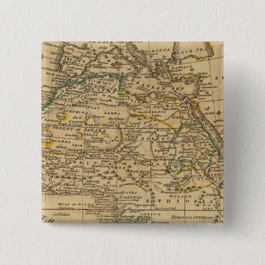 Afrika 45 vierkante button 5,1 cm (Voorkant)