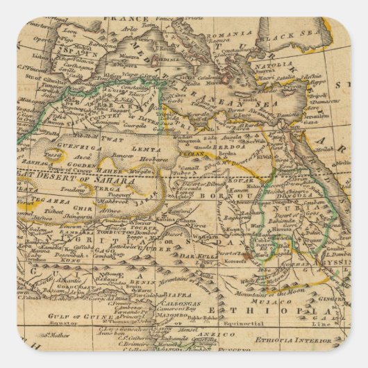 Afrika 45 vierkante sticker (Voorkant)