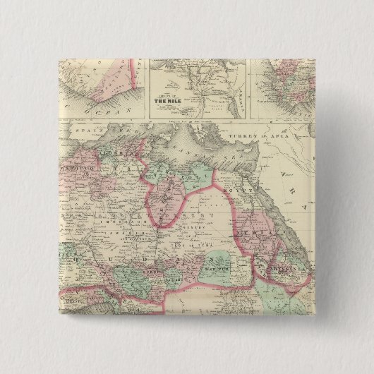 Afrika 47 vierkante button 5,1 cm (Voorkant)