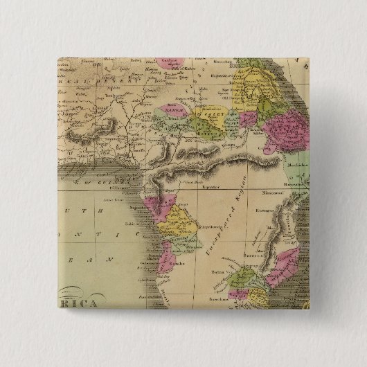 Afrika 48 vierkante button 5,1 cm (Voorkant)