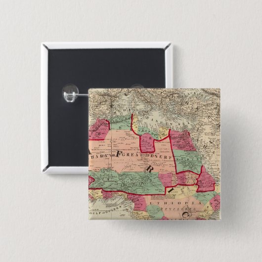 Afrika 49 vierkante button 5,1 cm (Voorkant /achterkant)