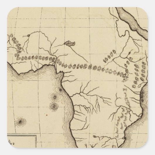 Afrika 5 vierkante sticker (Voorkant)