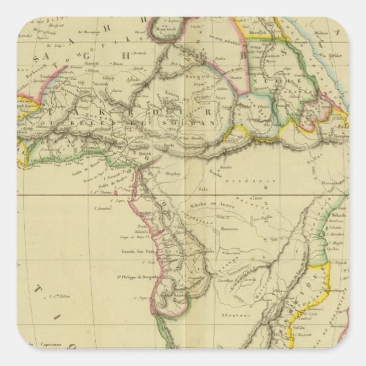 Afrika 6 vierkante sticker (Voorkant)