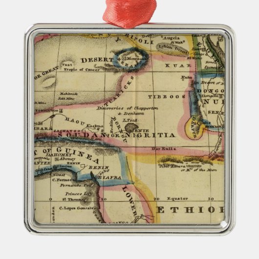 Afrika 7 metalen ornament (Voorkant)