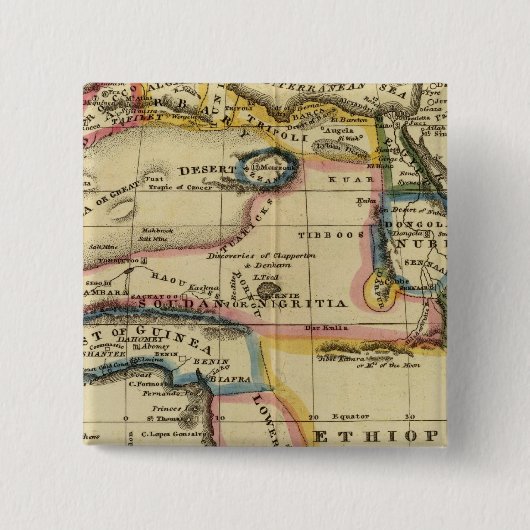 Afrika 7 vierkante button 5,1 cm (Voorkant)