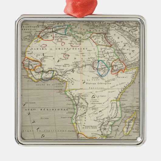 Afrika 8 metalen ornament (Voorkant)