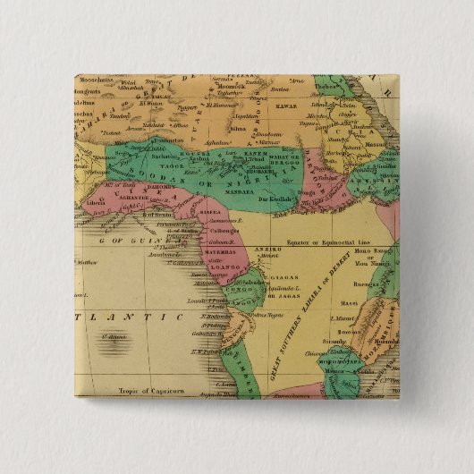 Afrika 9 vierkante button 5,1 cm (Voorkant)