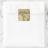 Afrika 9 vierkante sticker (Tas)