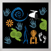 afrika abstract modern patroon poster (Voorkant)