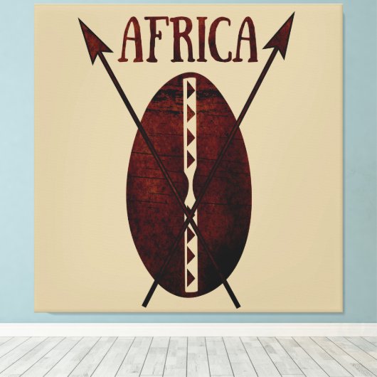 afrika abstract modern portret afro art canvas afdruk (Insitu (Houten vloer))