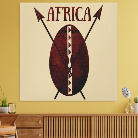 afrika abstract modern portret afro art canvas afdruk (Insitu (Woonkamer))