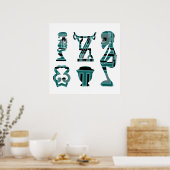 afrika abstract modern portret afro art poster (Keuken)