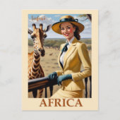 Afrika Afrikaans Safari Reizen Briefkaart (Voorkant)