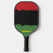 Afrika, Afrikaanse kleuren, aangepaste naam gepers Pickleball Paddle (Achterkant)