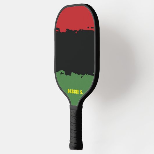 Afrika, Afrikaanse kleuren, aangepaste naam gepers Pickleball Paddle (Links)