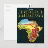 Afrika, Afrikaanse krijgers binnen het continent Briefkaart (Voorkant / Achterkant)