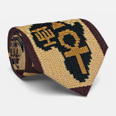 Afrika Afrikaanse symbolen haken overal op print Stropdas (Opgerold)