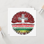 Afrika Afrikanisch Schweizer Schweiz Baum Wurzel Kaart (Voorkant / Achterkant in situ)