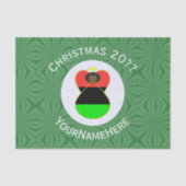 Afrika Amerika Vlag Kerst Engel Gepersonaliseerd Tissuepapier (Voorkant)