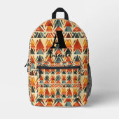 Afrika Amhara Ethiopië Geometrisch Etnisch Patroon Bedrukte Rugzak (Voorkant)