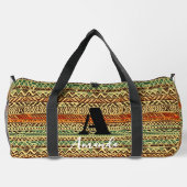 Afrika Amhara Ethiopië Geometrisch Etnisch Patroon Plunjezak (Achterkant)