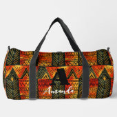 Afrika Amhara Ethiopië Geometrisch Etnisch Patroon Plunjezak (Voorkant)