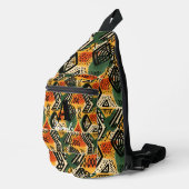 Afrika Amhara Ethiopië Geometrisch Etnisch Patroon Sling Bag (Rechterhoek)