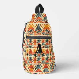Afrika Amhara Ethiopië Geometrisch Etnisch Patroon Sling Bag