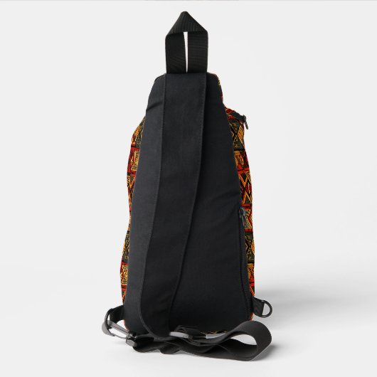 Afrika Amhara Ethiopië Geometrisch Etnisch Patroon Sling Bag (Achterkant)