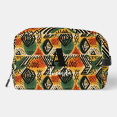 Afrika Amhara Ethiopië Geometrisch Etnisch Patroon Toilettasje (Achterkant)