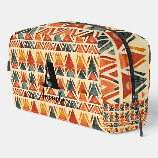 Afrika Amhara Ethiopië Geometrisch Etnisch Patroon Toilettasje (Rechterhoek)