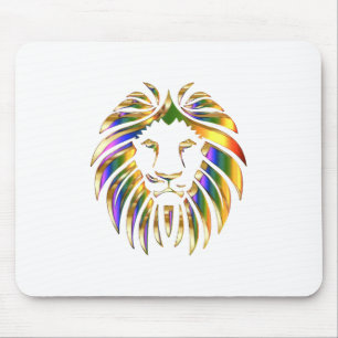 Afrika Animal Art Big Cat Lion Chromatische kleurr Muismat