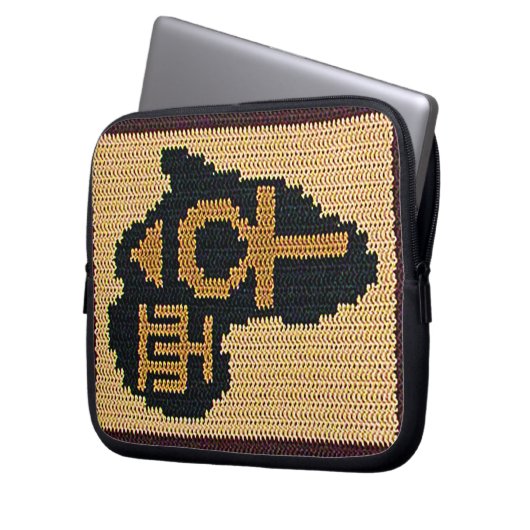 Afrika Ankh Artisan Haakprint Elektronica Tas (Voorkant Links)