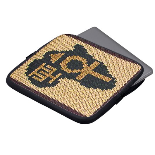 Afrika Ankh Artisan Haakprint Elektronica Tas (Voorkant top)