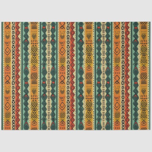 Afrika Ashanti Akan Ghana Etnisch Tribaal Patroon Tissuepapier (Voorkant)