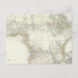 Afrika Atlas-kaart Briefkaart
