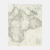 Afrika Atlas-kaart Fleece Deken (Voorkant)
