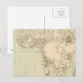 Afrika Atlas-kaart met kolonies Briefkaart (Voorkant / Achterkant)