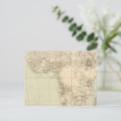 Afrika Atlas-kaart met kolonies Briefkaart (Staand voorkant)
