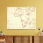 Afrika Atlas-kaart met kolonies Canvas Afdruk (Insitu (Woonkamer))