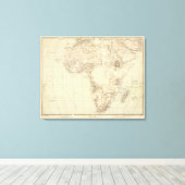 Afrika Atlas-kaart met kolonies Canvas Afdruk (Insitu (Houten vloer))