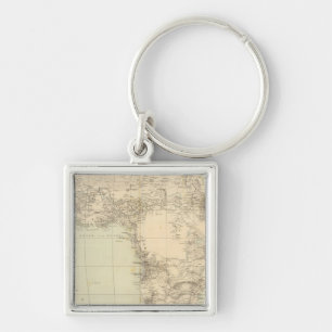 Afrika Atlas-kaart met kolonies Sleutelhanger